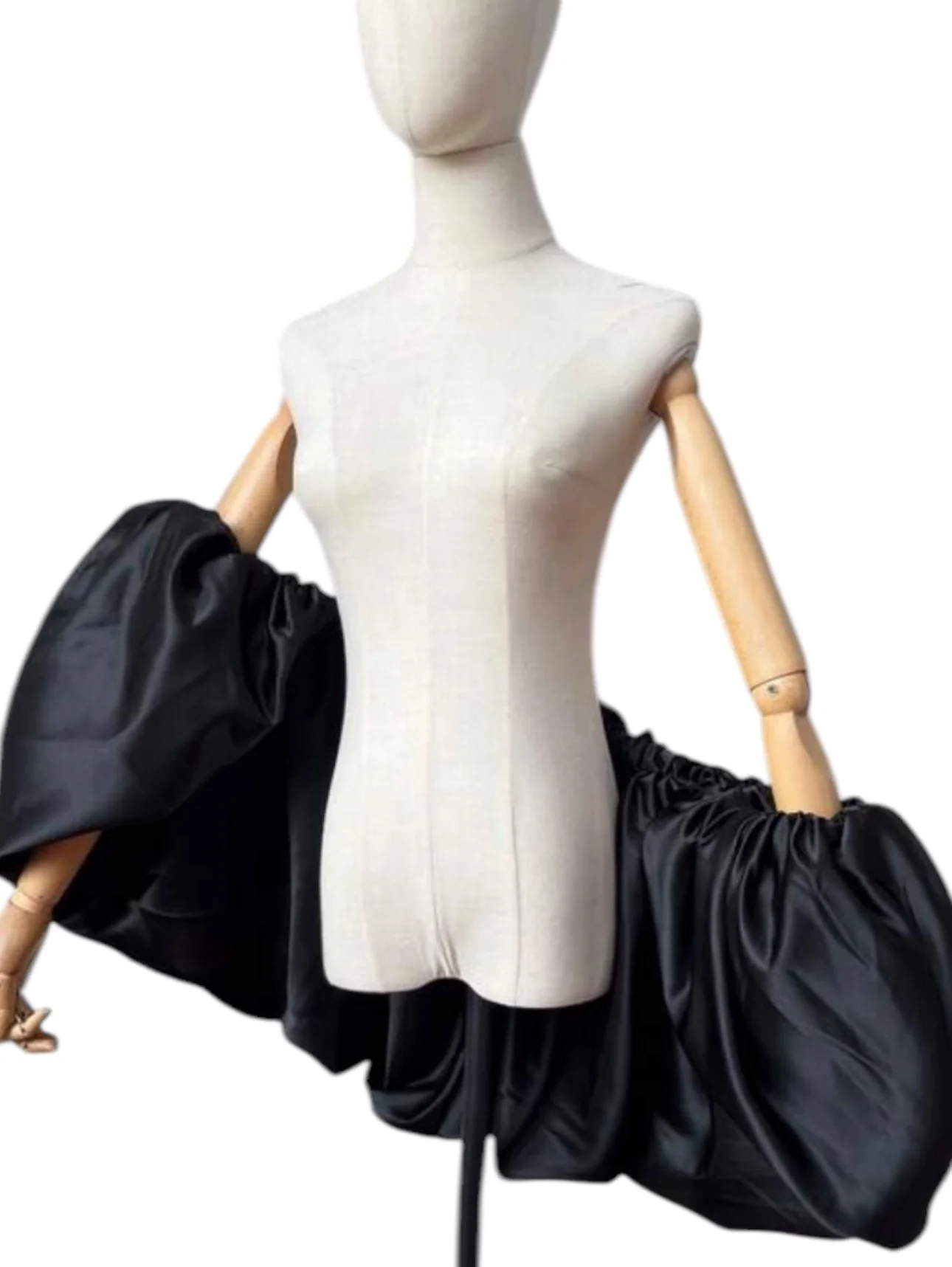 DB0094 Bubble Sleeve Satin Cape - Image 4