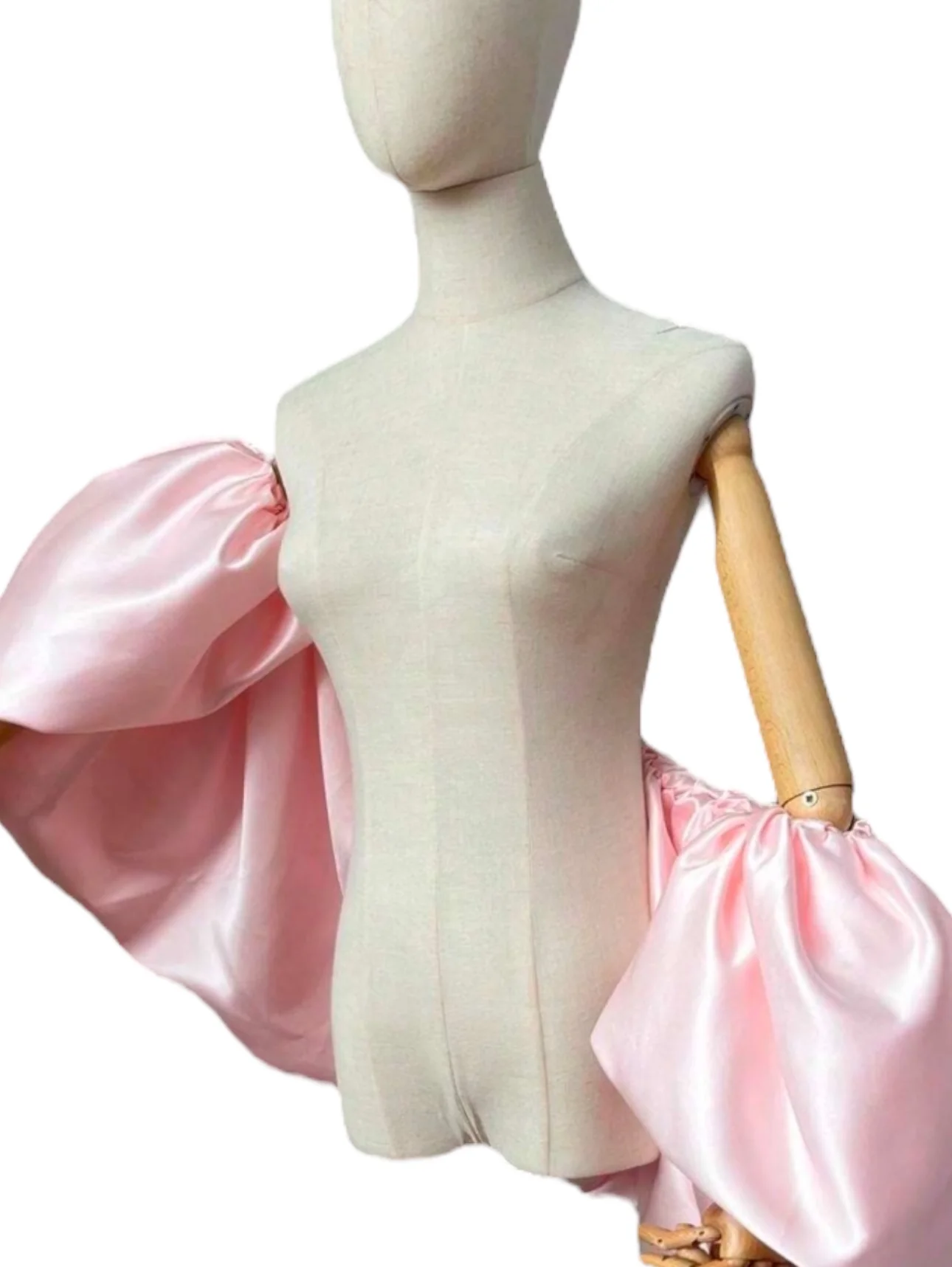 DB0094 Bubble Sleeve Satin Cape - Image 8